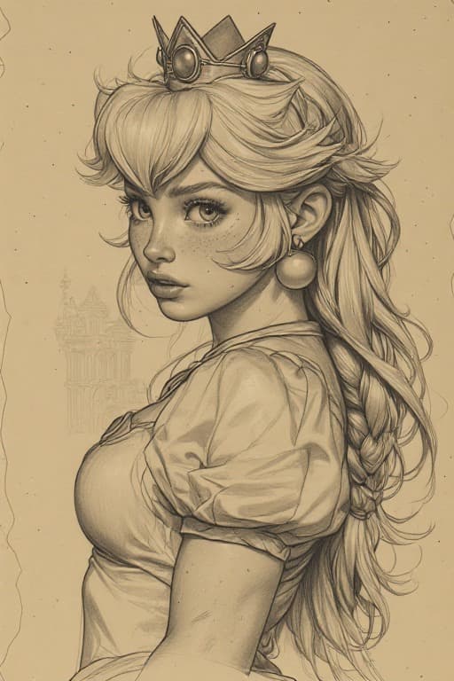 Princess Peach, for @marc_de_champagne, made in Perchance