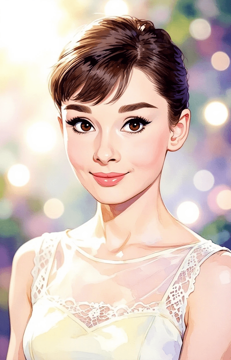 Audrey Hepburn, made with MonAI